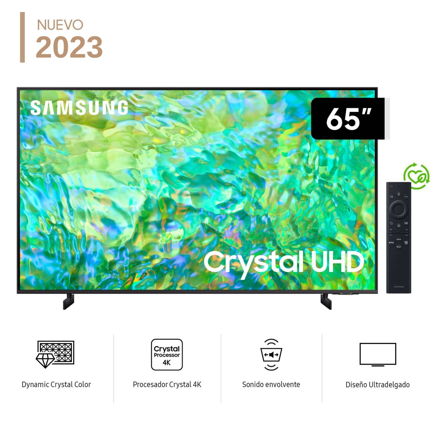 Televisor Samsung 65" LED Smart TV Crystal Ultra HD 4K UN65CU8000GXPE