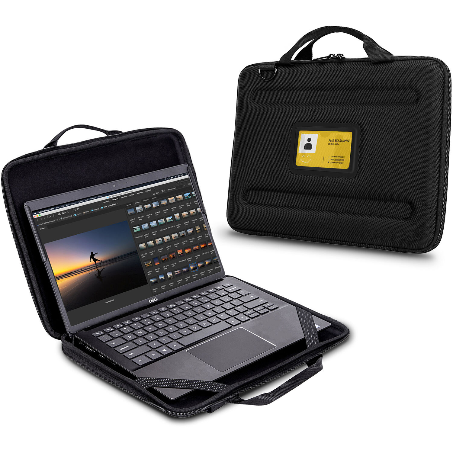 Funda de Transporte Techprotectus para Laptop y Chromebook de 13 15 con Bolsillo Incorporado