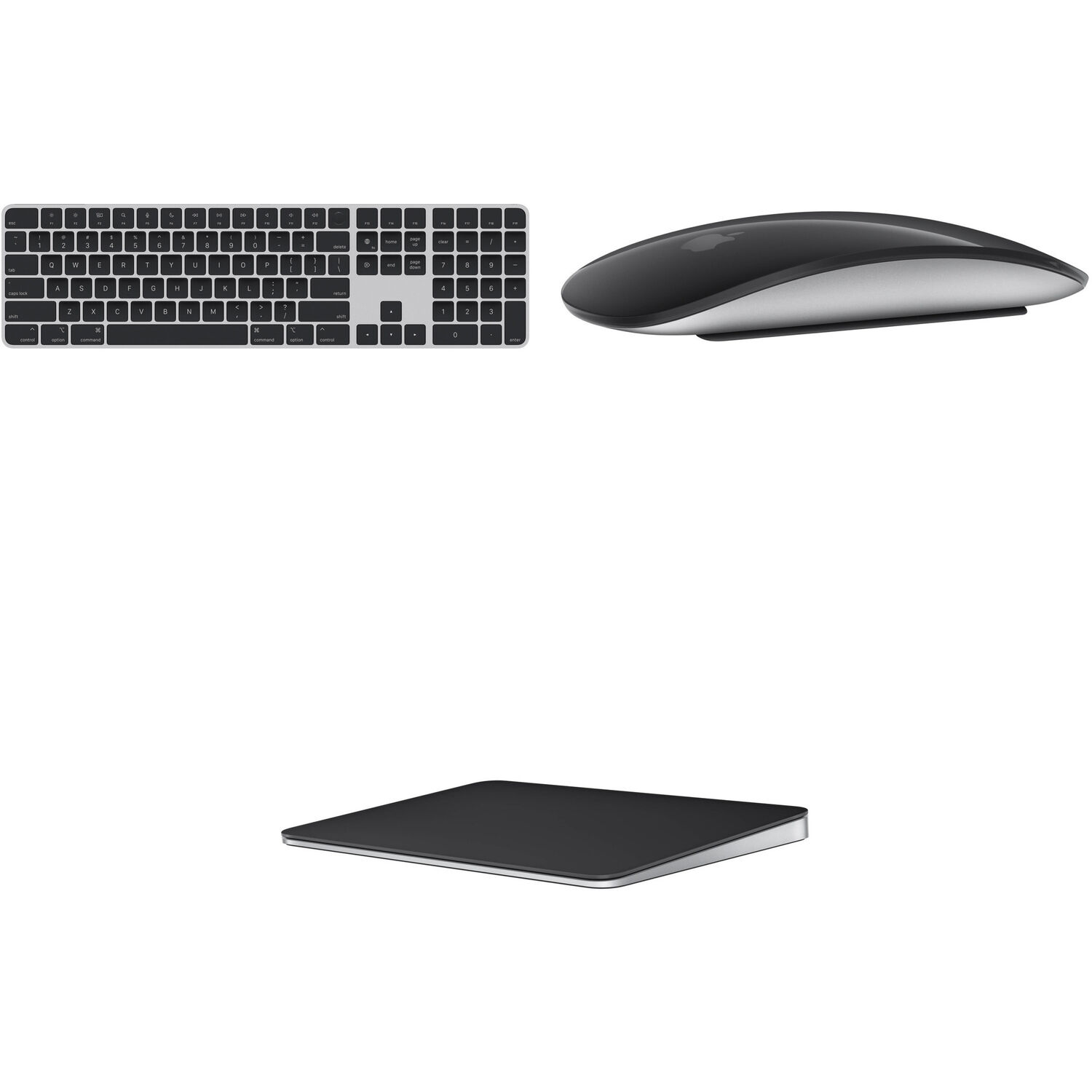 Kit de Teclado Apple Magic con Touch Id y Teclado Numérico Mouse y Trackpad Magic Negro