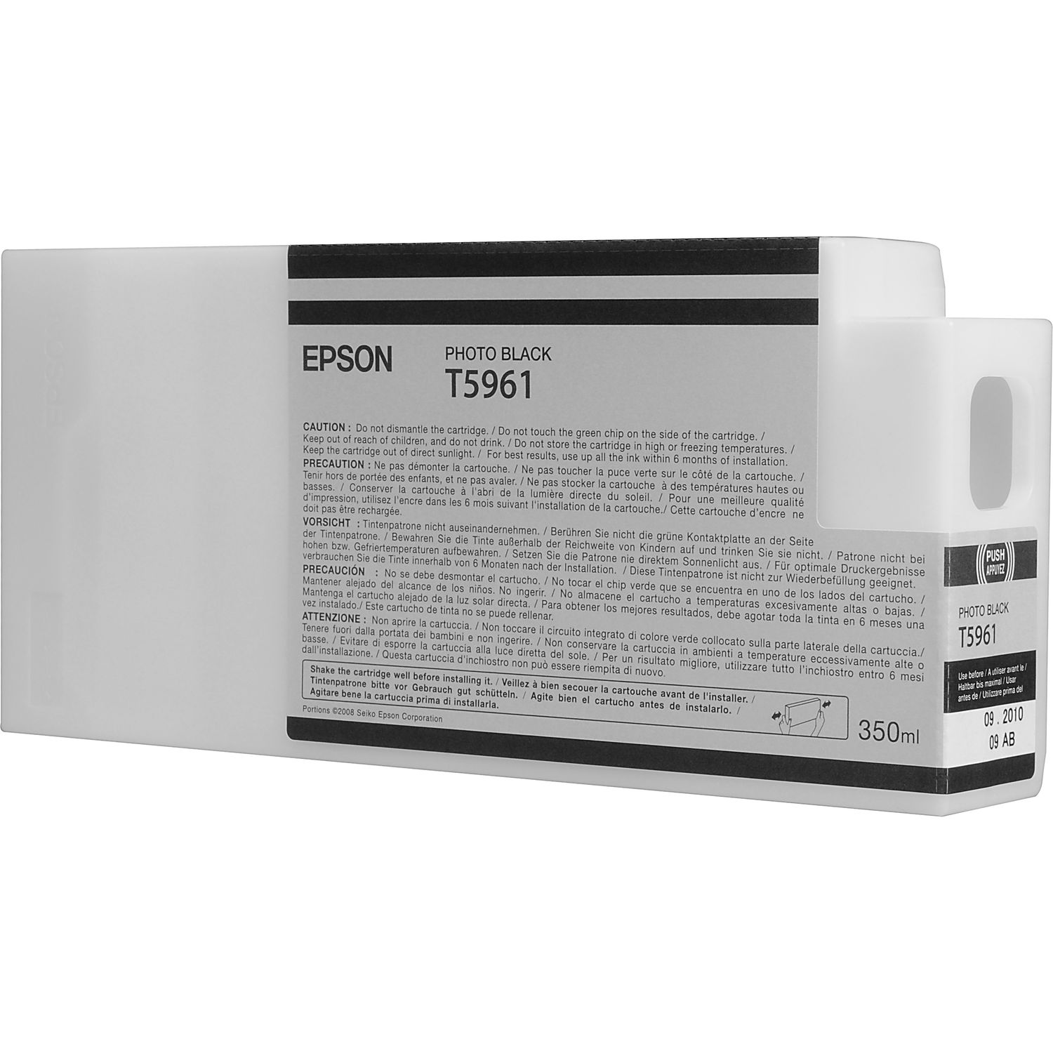 Cartucho de Tinta Epson Ultrachrome Hdr T596100 Photo Black para Impresoras Stylus Pro Seleccionadas