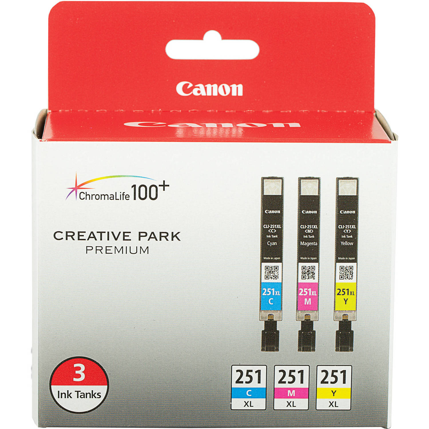 Set de Tinta de Color Canon Cli 251Xl de 3 Cartuchos