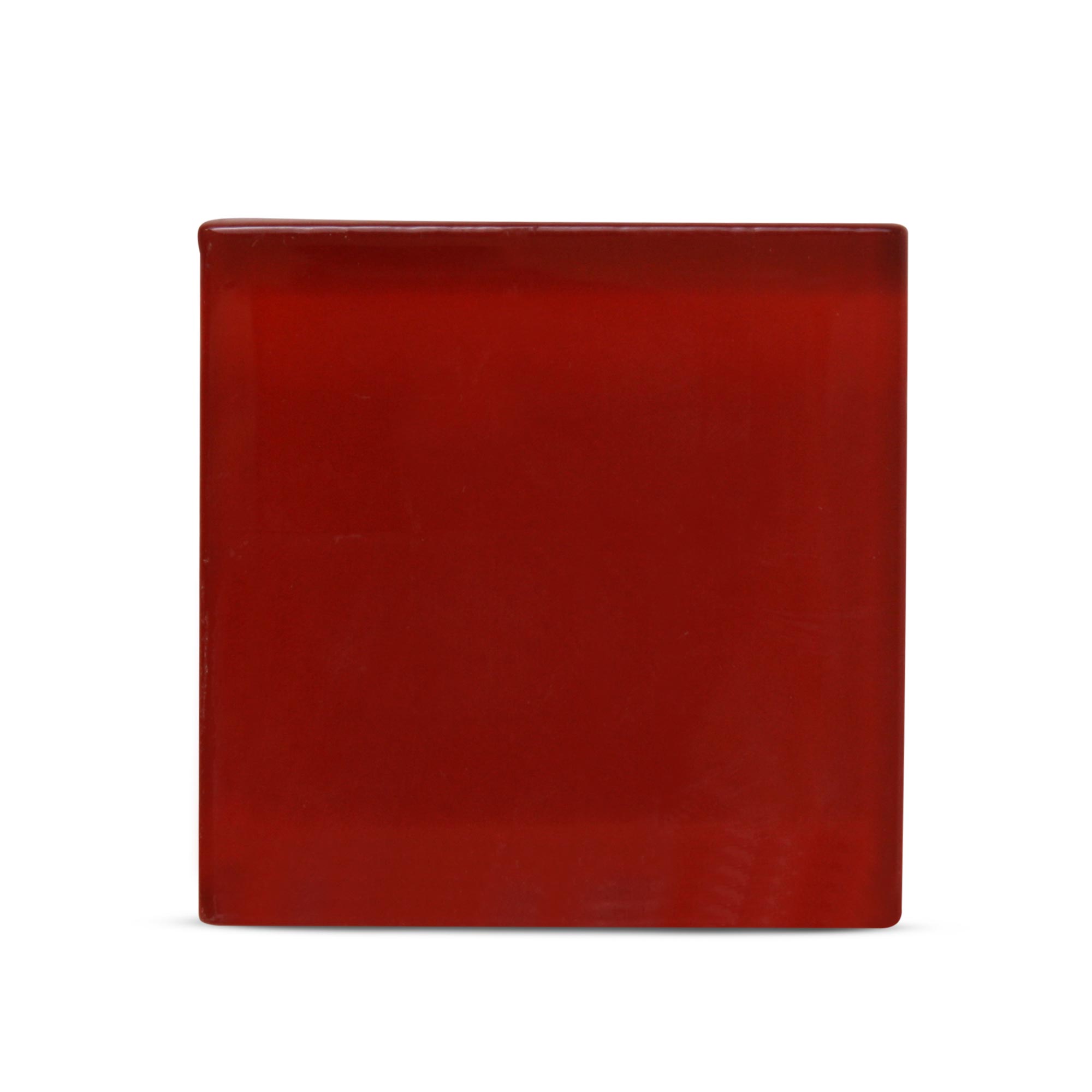Taco Vidrio Rojo Brillante 5x5 cm.