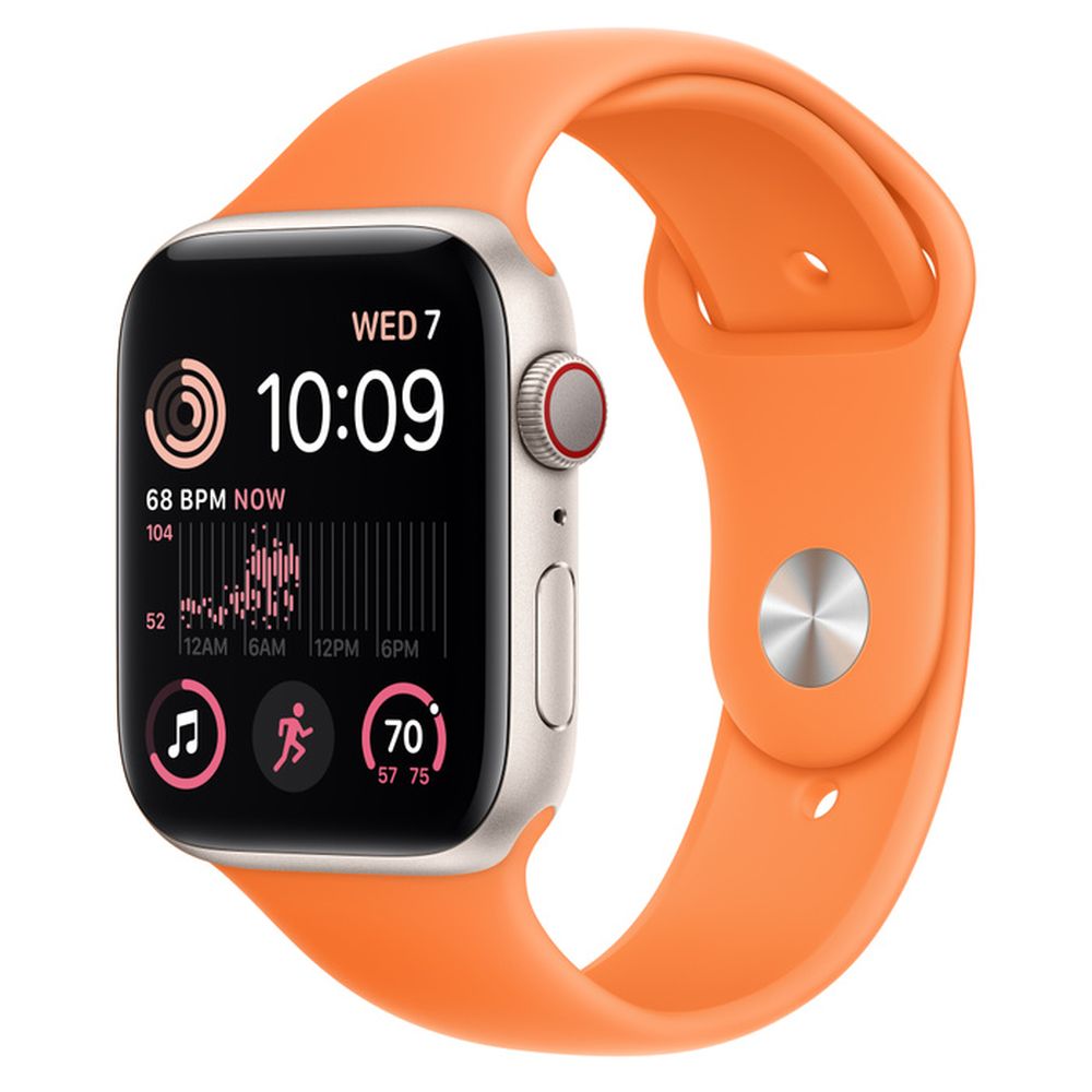 Apple Watch SE 44mm GPS + Celular Naranja Brillante Talla L/M