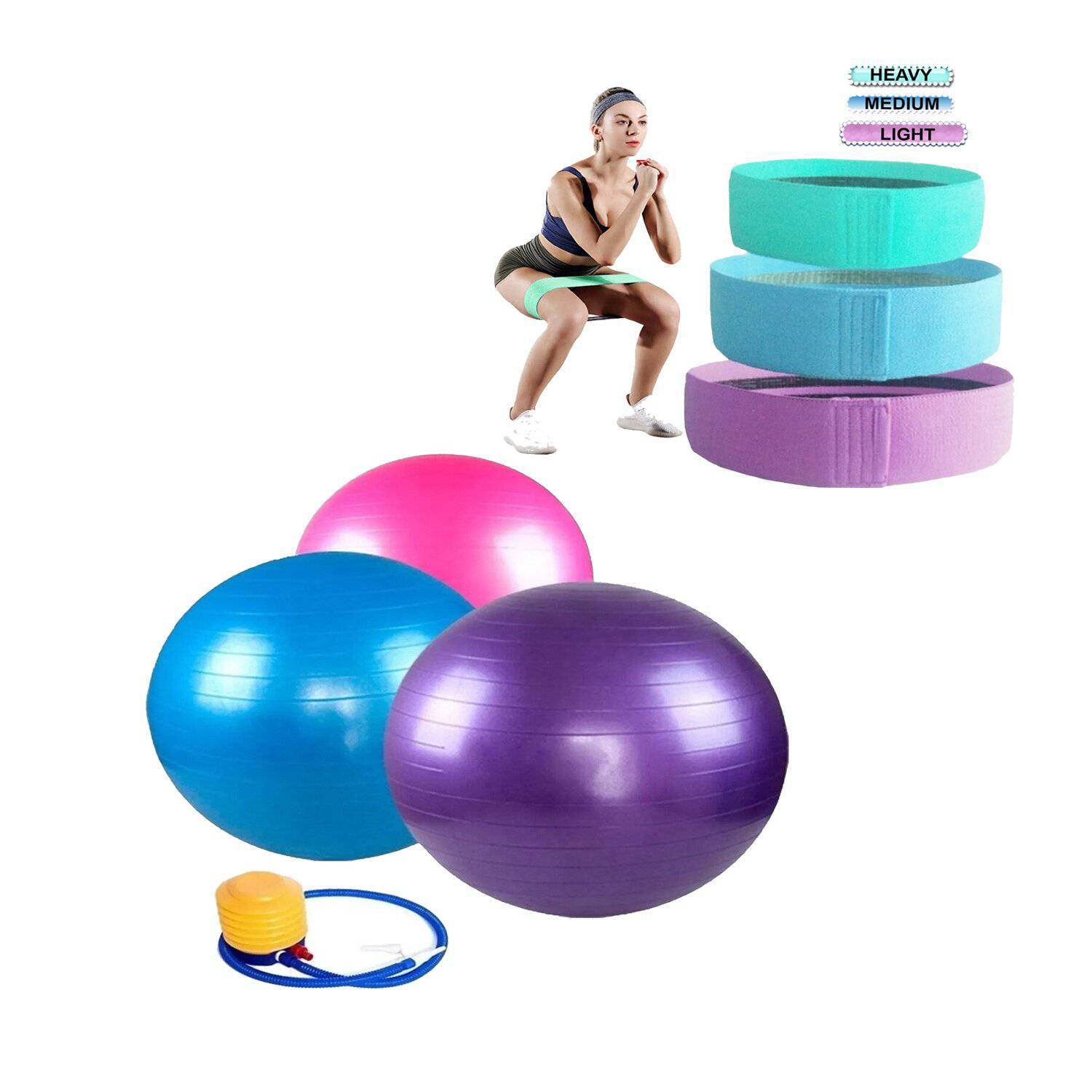 Gym ball pelota para yoga  Elástica bandas