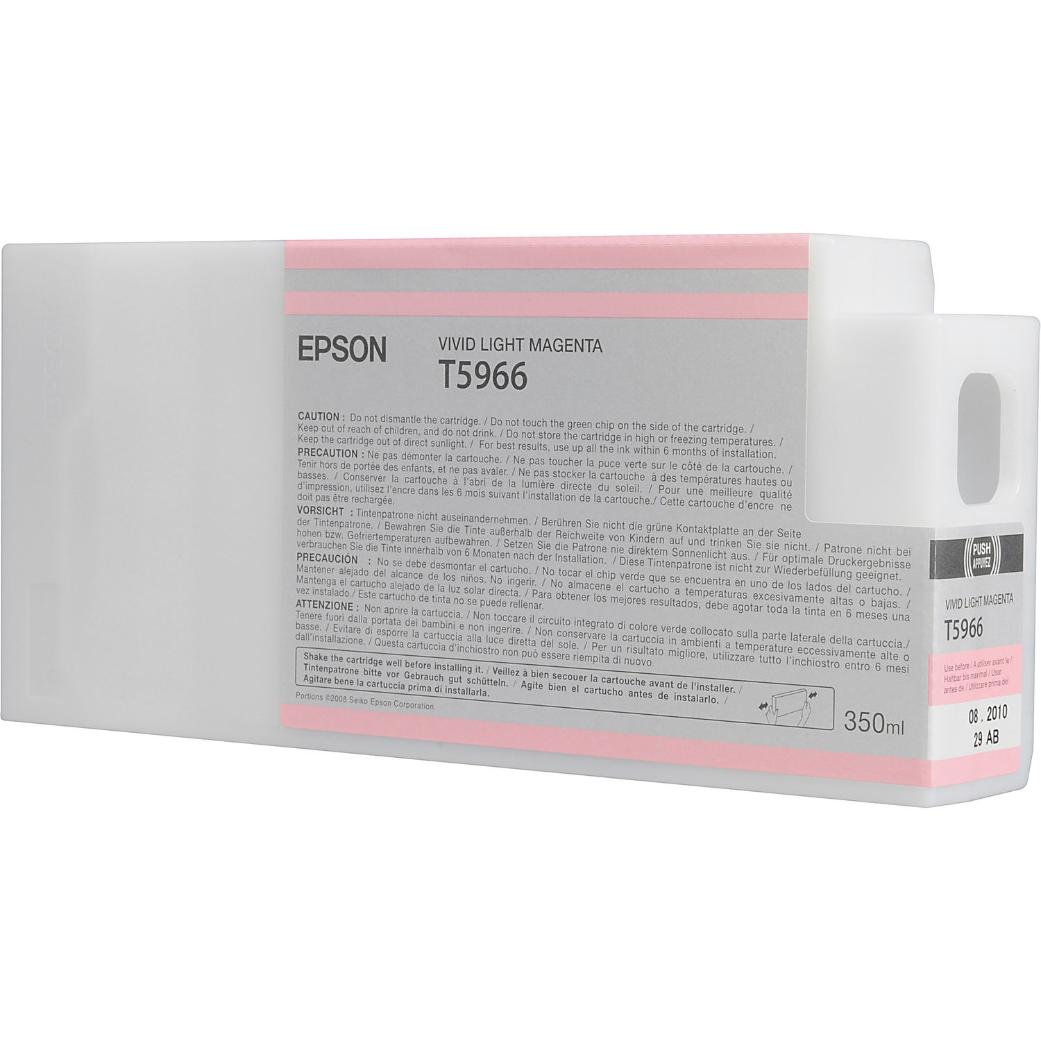 Cartucho de Tinta Epson Ultrachrome Hdr T596600 Vivid Light Magenta para Impresoras Stylus Pro Selec