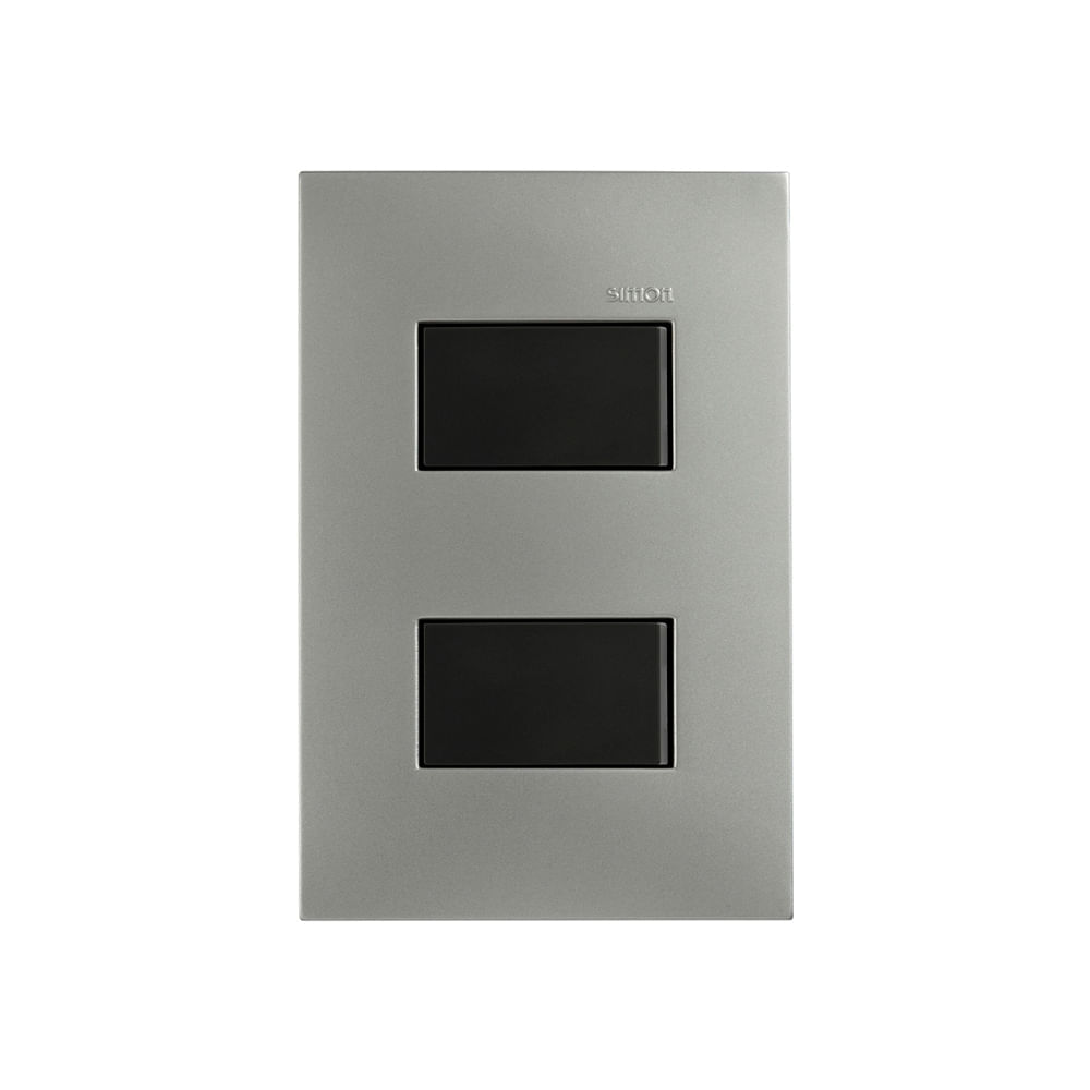 Interruptor Doble Aluminio/Graf Simon