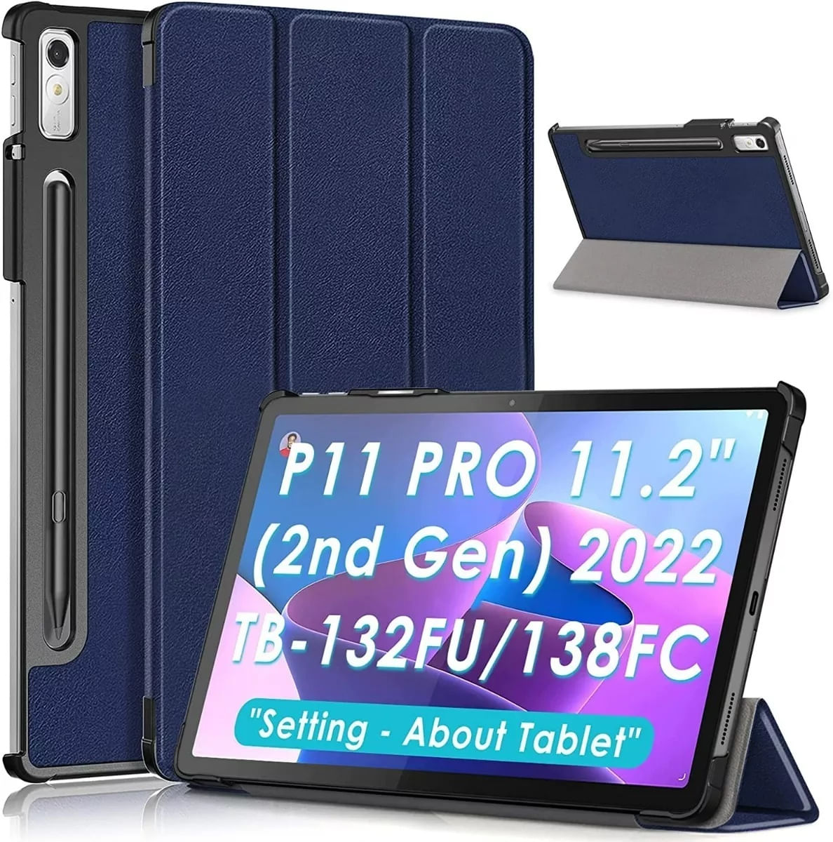Funda para Tablet Lenovo Tab P11 Pro 11.2" 2da Gen 2022 Tb132Fu Bookcover Azul