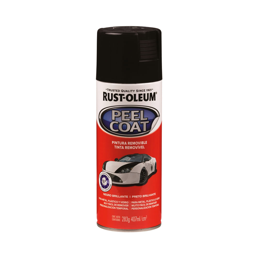 Spray Automotive Peel Coat Negro Brillante 283g