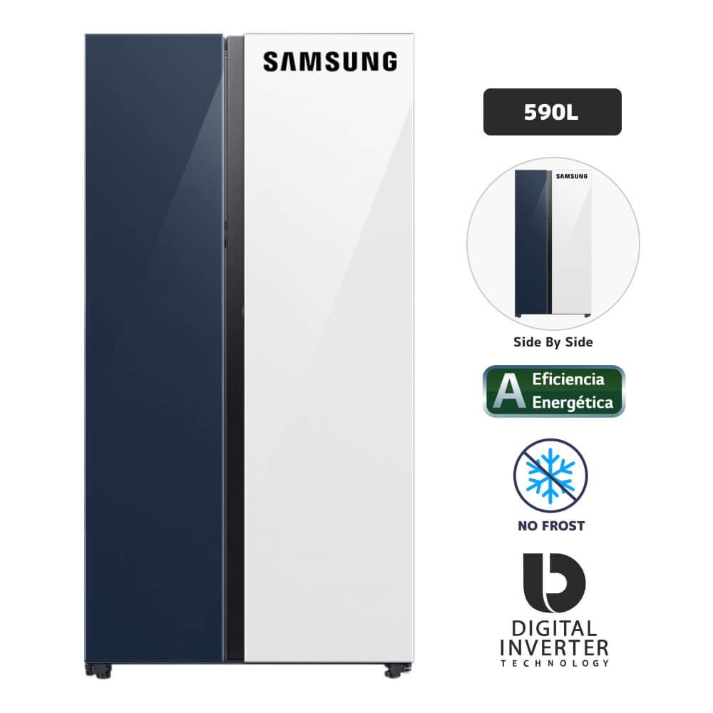 Refrigeradora SAMSUNG 626L No Frost RS60CB760A7NPE Clean Navy / Clean White