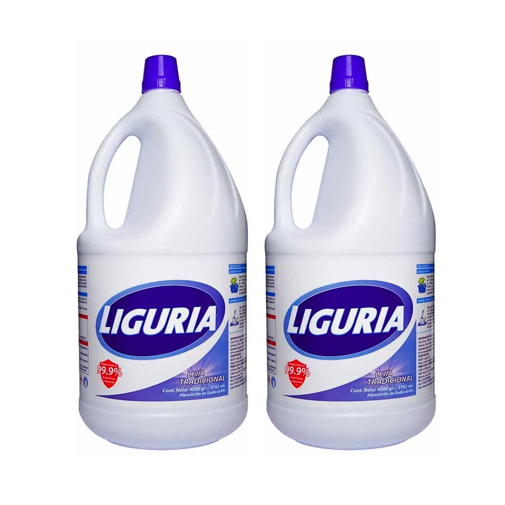 Pack Lejía LIGURIA Tradicional Botella 4000g x 2un