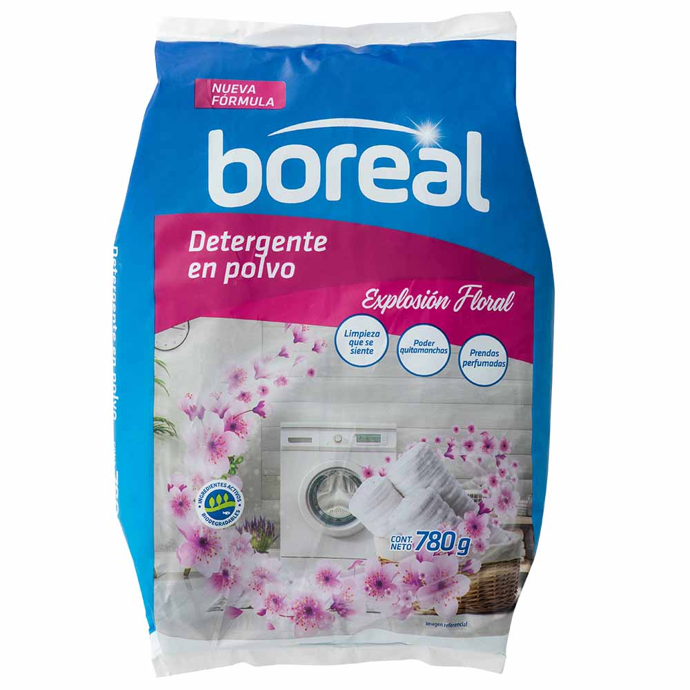 Detergente en Polvo BOREAL Explosión Floral Bolsa 780g