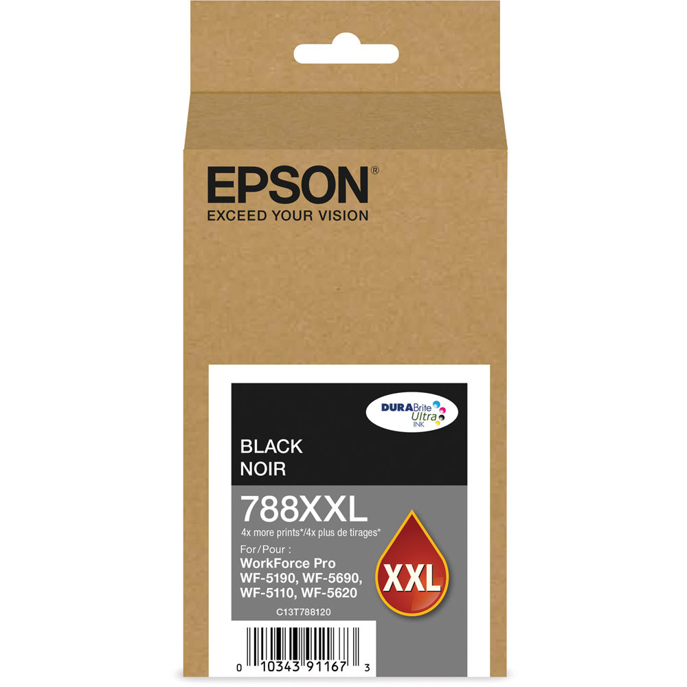 Cartucho de Tinta Negra Epson T788Xxl Extra High Capacity Durabrite Ultra