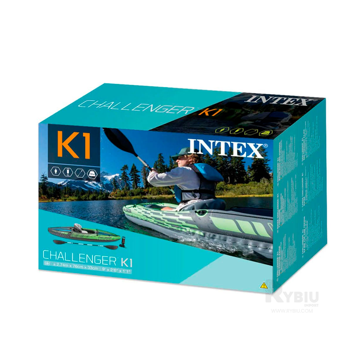 Bote Kayak Inflable con Capacidad Maxima 100 kg