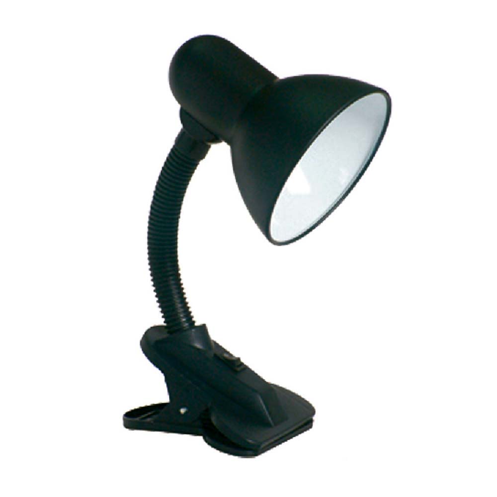 Lámpara de escritorio Clip Negra E-27