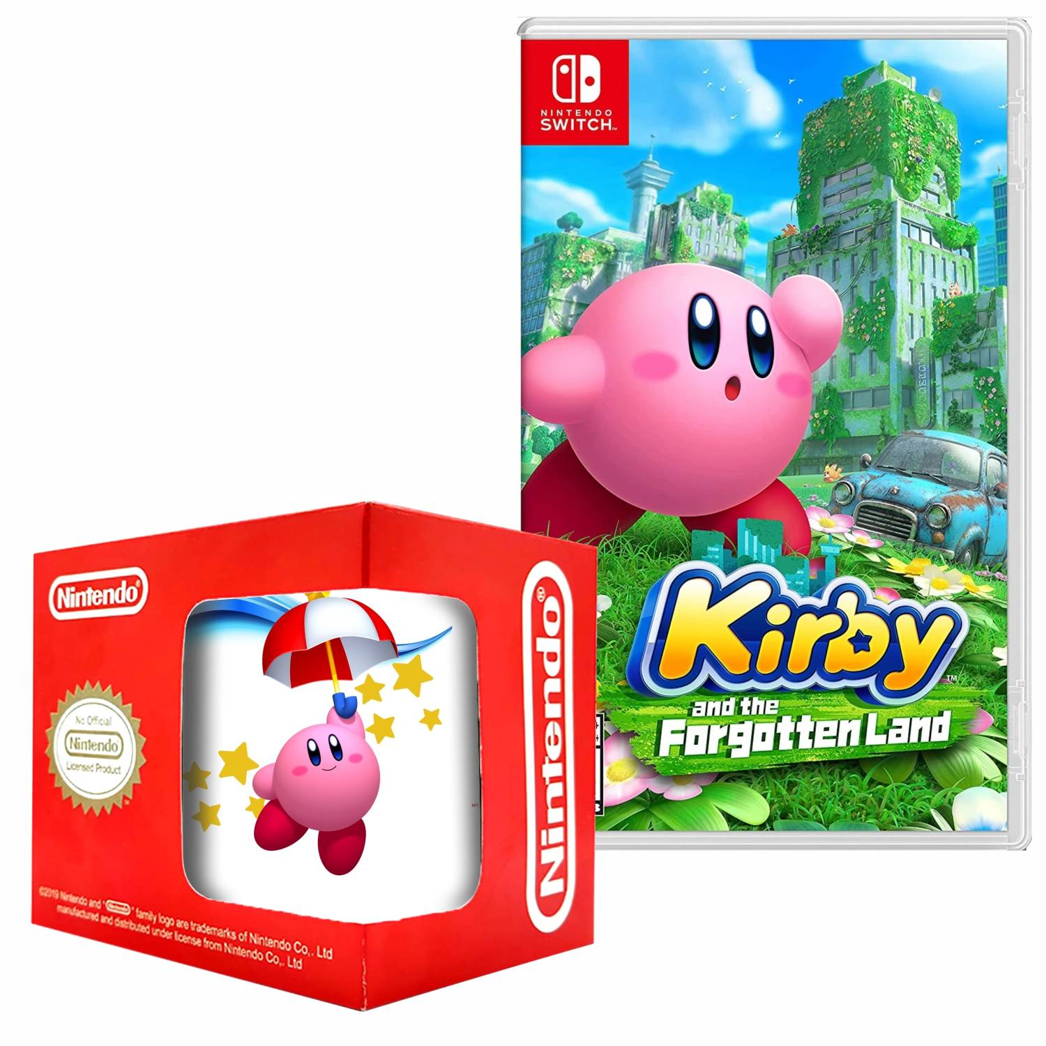 Kirby and The Forgotten Land y taza Nintendo Switch