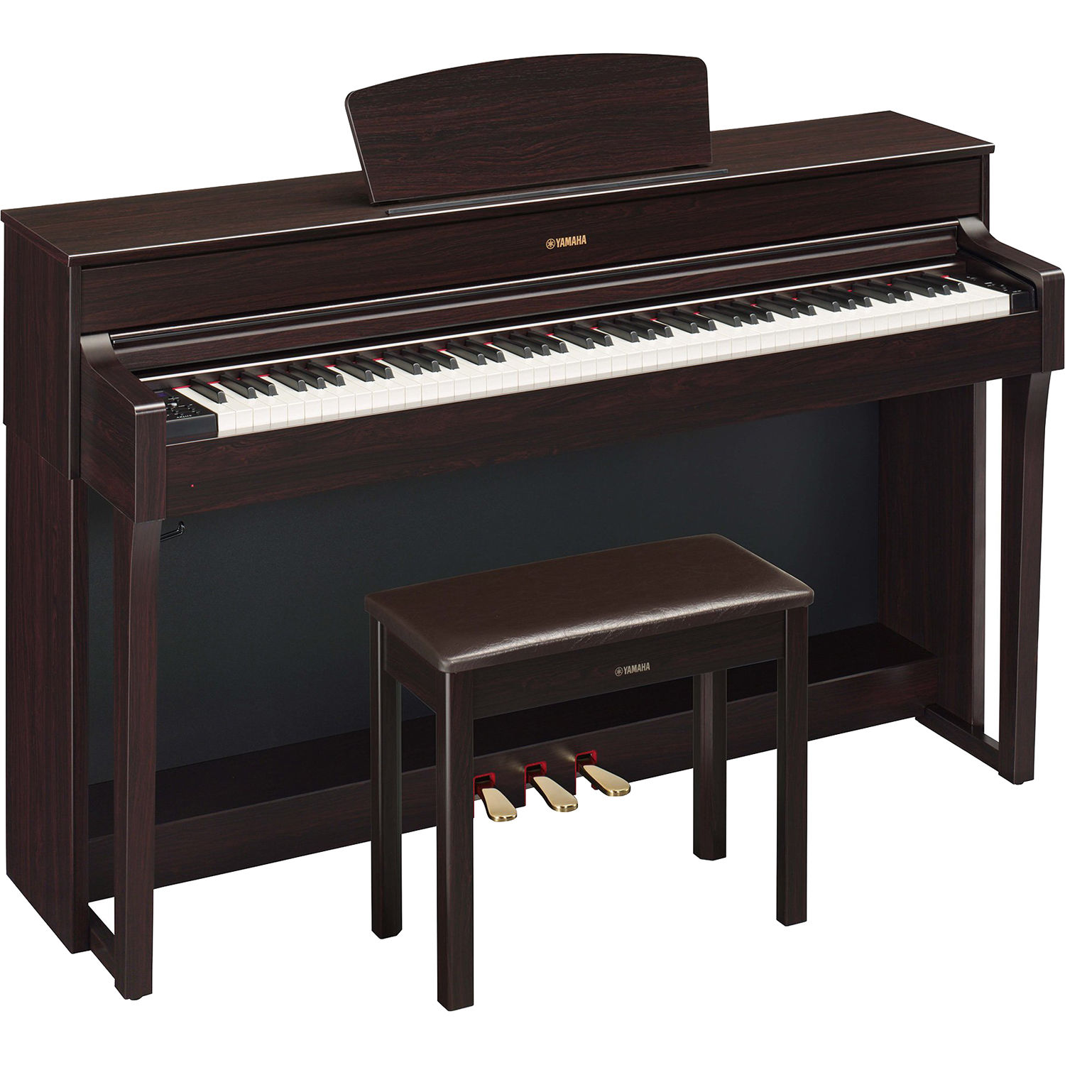 Piano Digital de Consola Yamaha Arius Ydp 184 de 88 Teclas con Banqueta Madera de Palisandro Oscuro