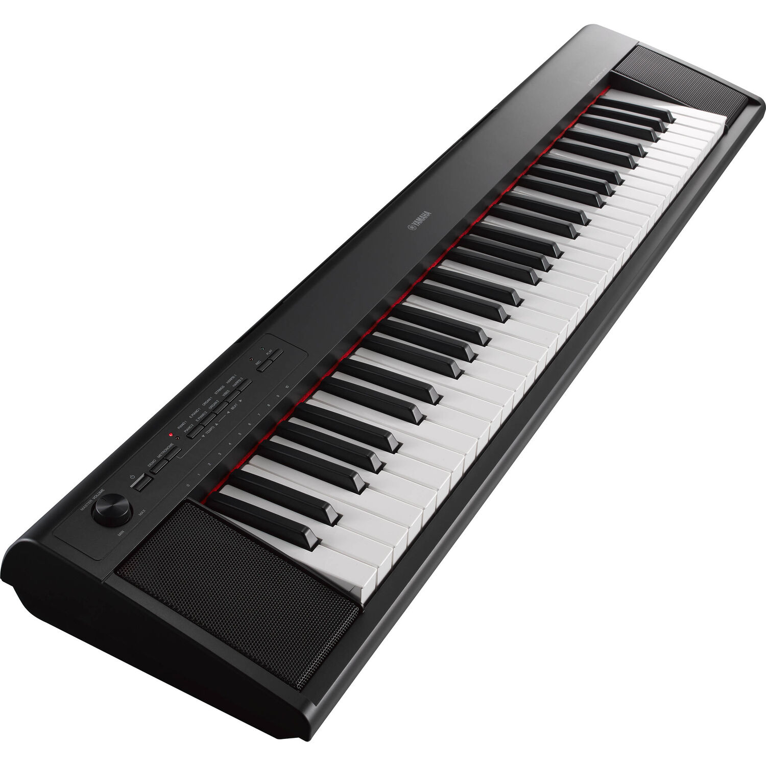 Teclado Portátil Yamaha Np 12 Piaggero con Estilo de Piano y Adaptador de Corriente Negro