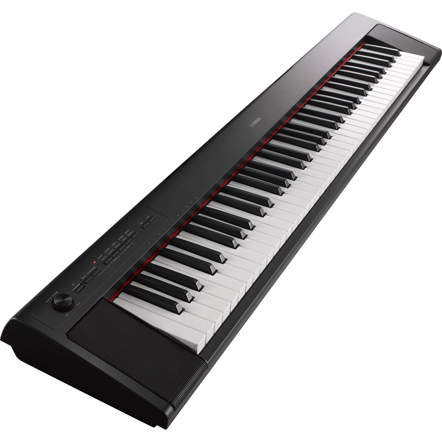 Teclado Portátil Yamaha Np 32 Piaggero con Estilo de Piano y Adaptador de Corriente Negro