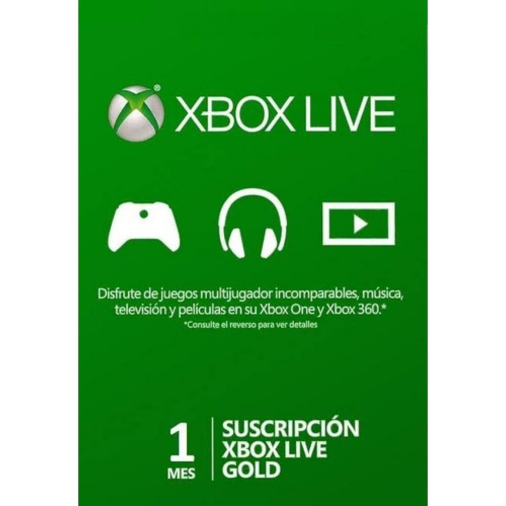 Codigo Xbox Live Gold 1 Mes Global (Digital)