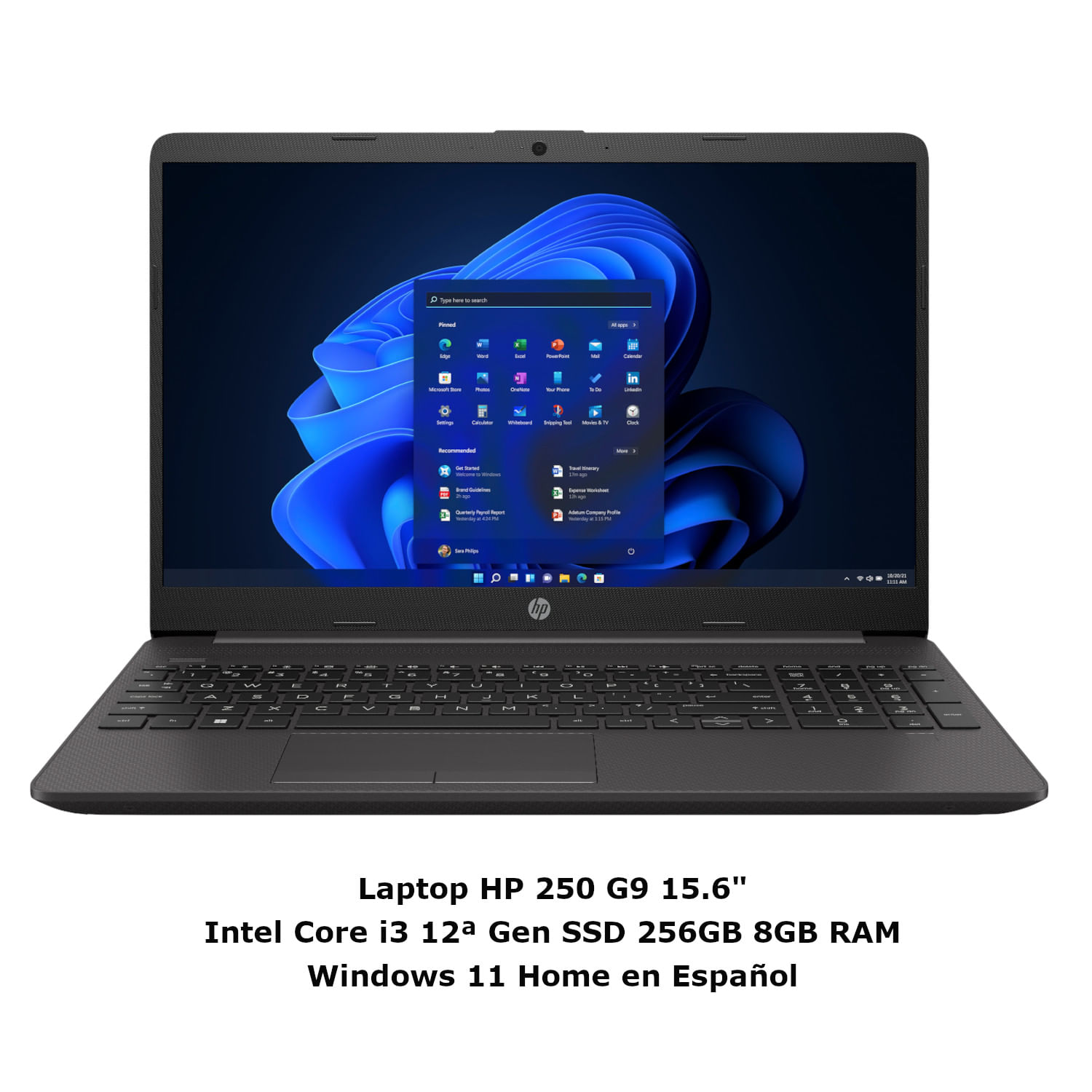 Laptop HP 250 G9 Core i3-1215U 256GB SSD 8GB 15.6" Windows 11 Home