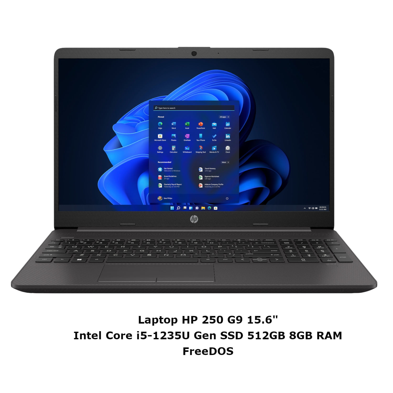 Laptop HP 250 G9 Core i5-1235U 512GB SSD 8GB 15.6" FreeDOS