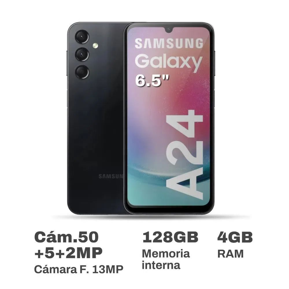 Celular Samsung Galaxy A24 SM-A245MZKNLTP 6.5" 4GB RAM 128GB Negro