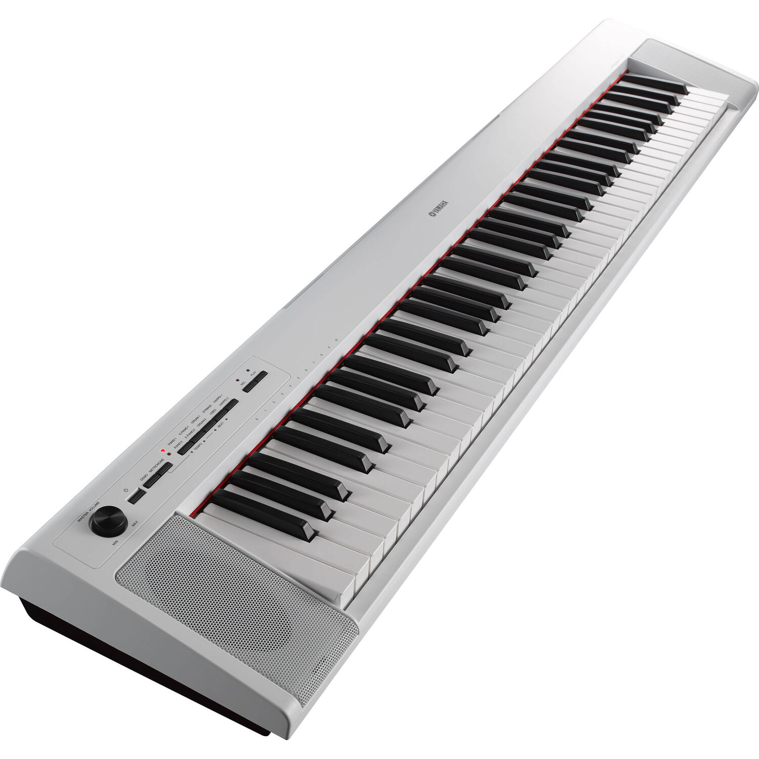 Teclado Portátil Yamaha Np 32 Piaggero con Estilo de Piano y Adaptador de Corriente Blanco