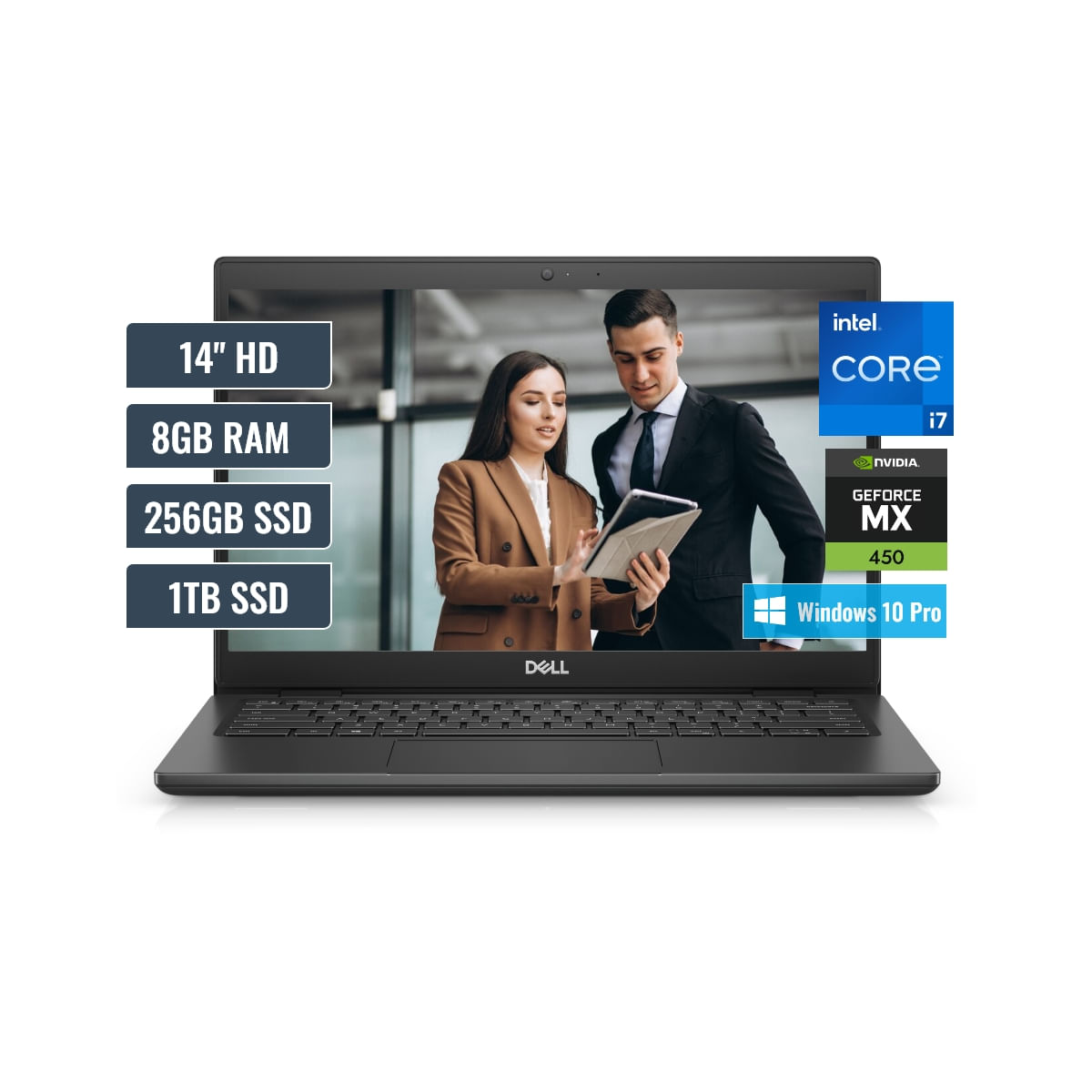 Laptop Dell Latitude Intel Core i7 1165G7 8GB RAM 256GB SSD y 1TB SSD 2GB NVIDIA 14 HD Windows 10