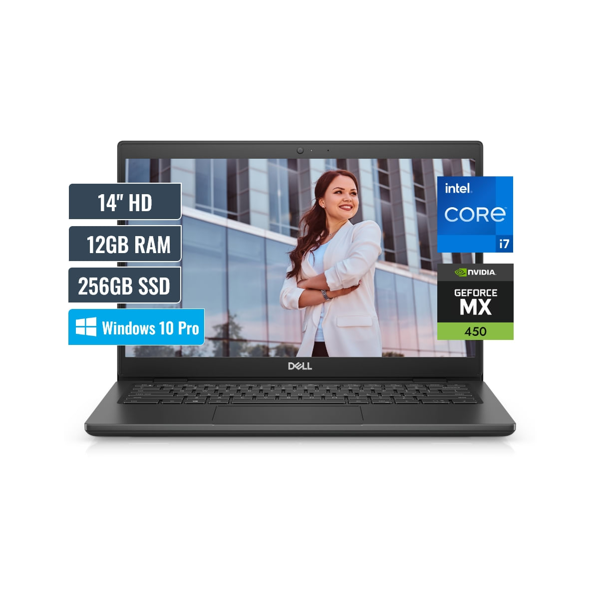 Laptop Dell Latitude Intel Core i7 1165G7 12GB RAM 256GB SSD 2GB NVIDIA 14 HD Windows 10 Pro