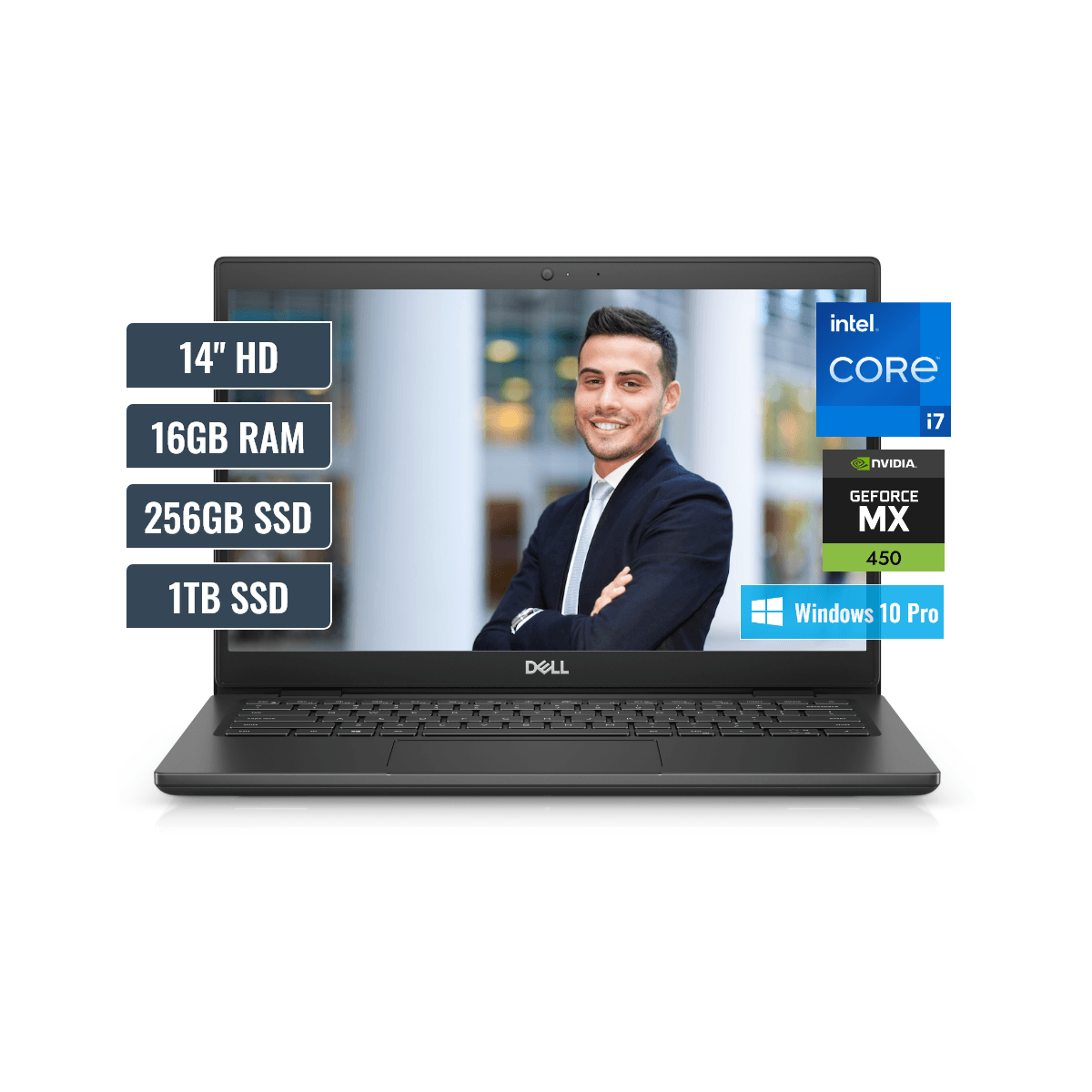Laptop Dell Latitude Intel Core i7 1165G7 16GB RAM 256GB SSD y 1TB SSD 2GB NVIDIA 14 HD Windows 10