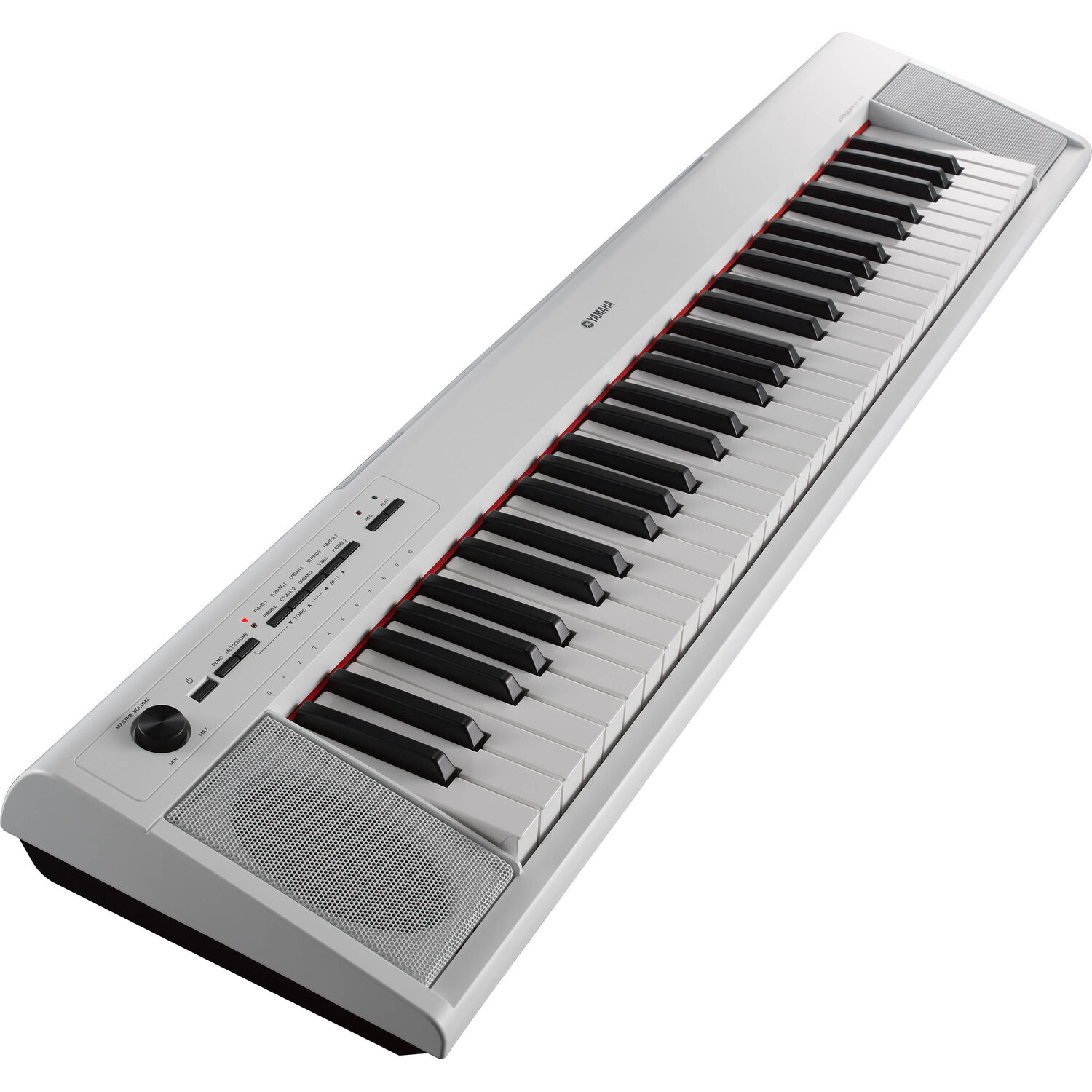 Teclado Portátil Yamaha Np 12 Piaggero con Estilo de Piano y Adaptador de Corriente Blanco