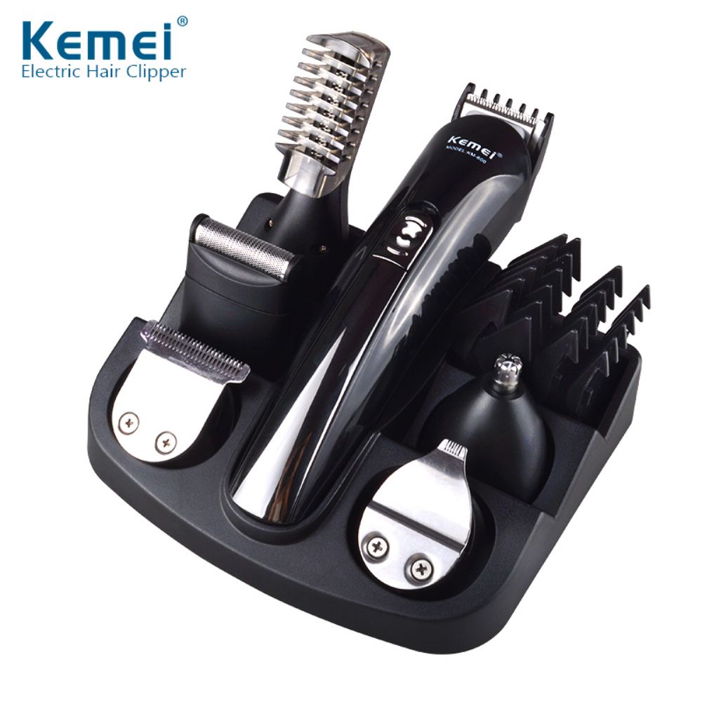 Máquina para cortar cabello 6 en 1 KEMEI Km-600 inalámbrica recargable
