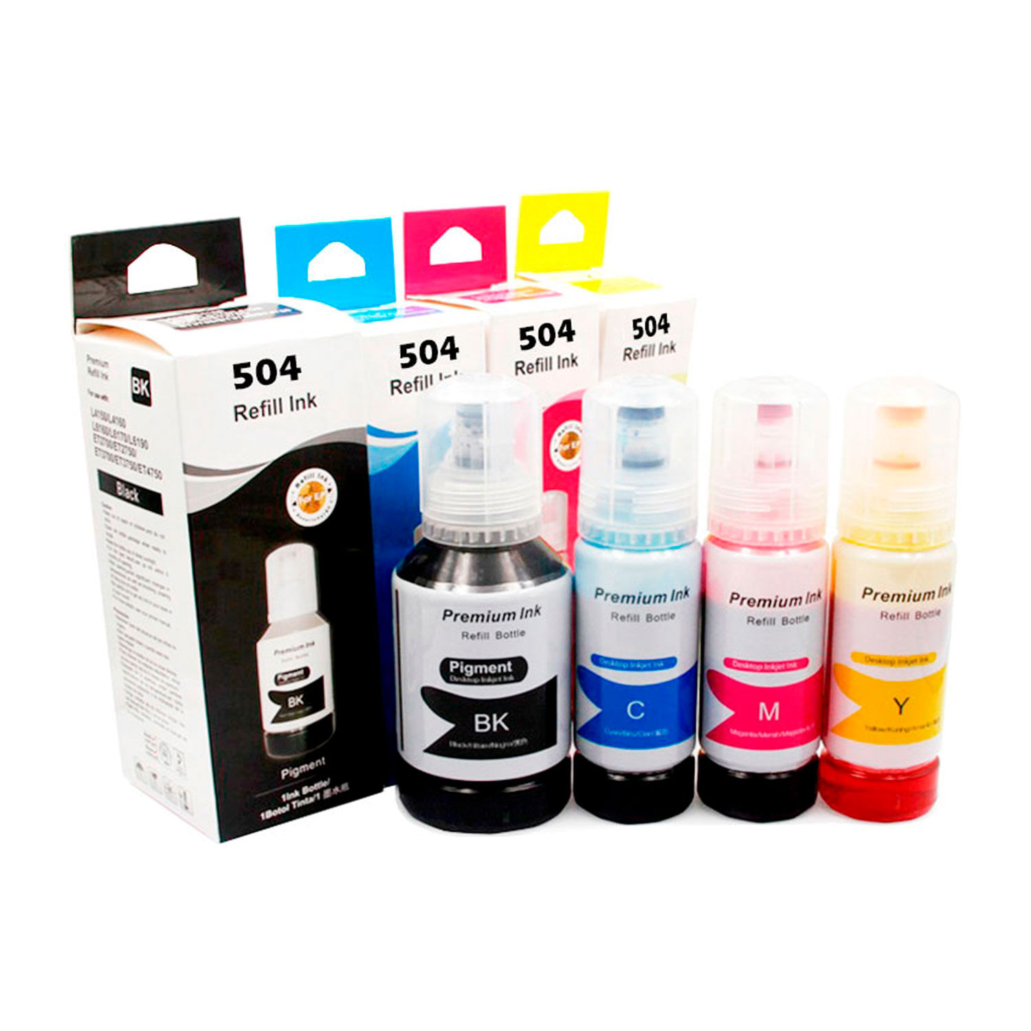 Tinta t504 para Epson Negro y Colores Compatible