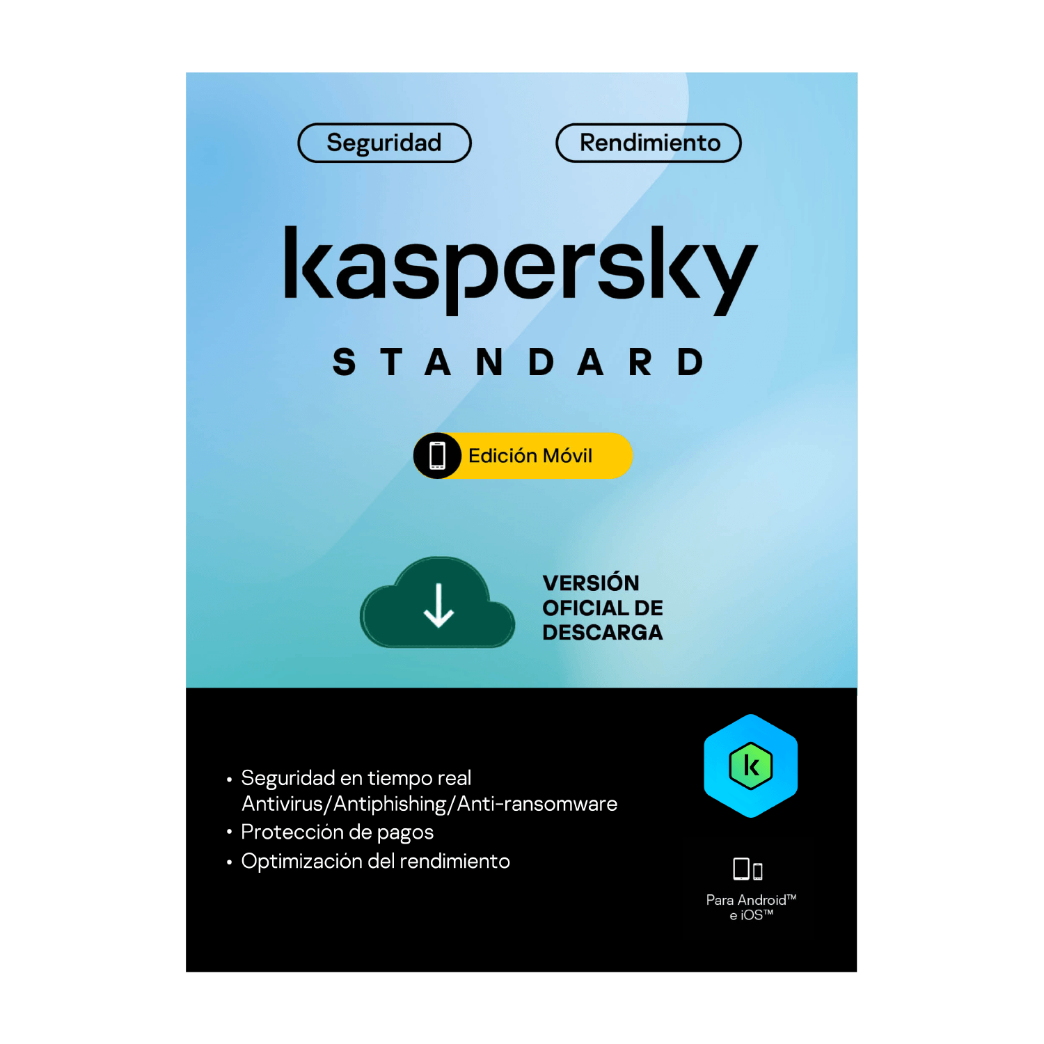 Antivirus Kaspersky Móvil 3 dispositivos por 1 año