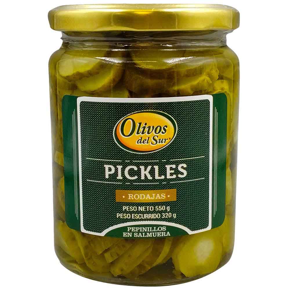 Pickles en Rodajas OLIVOS DEL SUR Frasco 550g