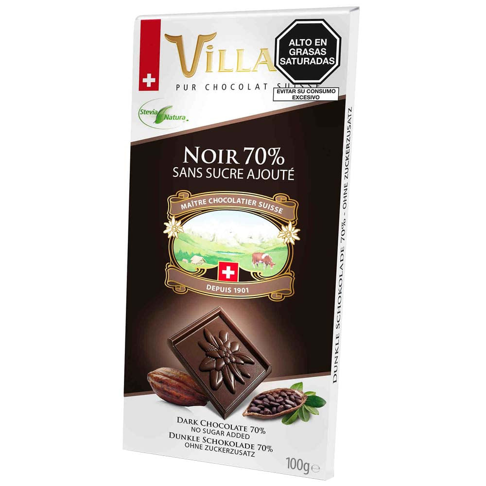 Chocolate Negro VILLARS Sugar Free Caja 100g