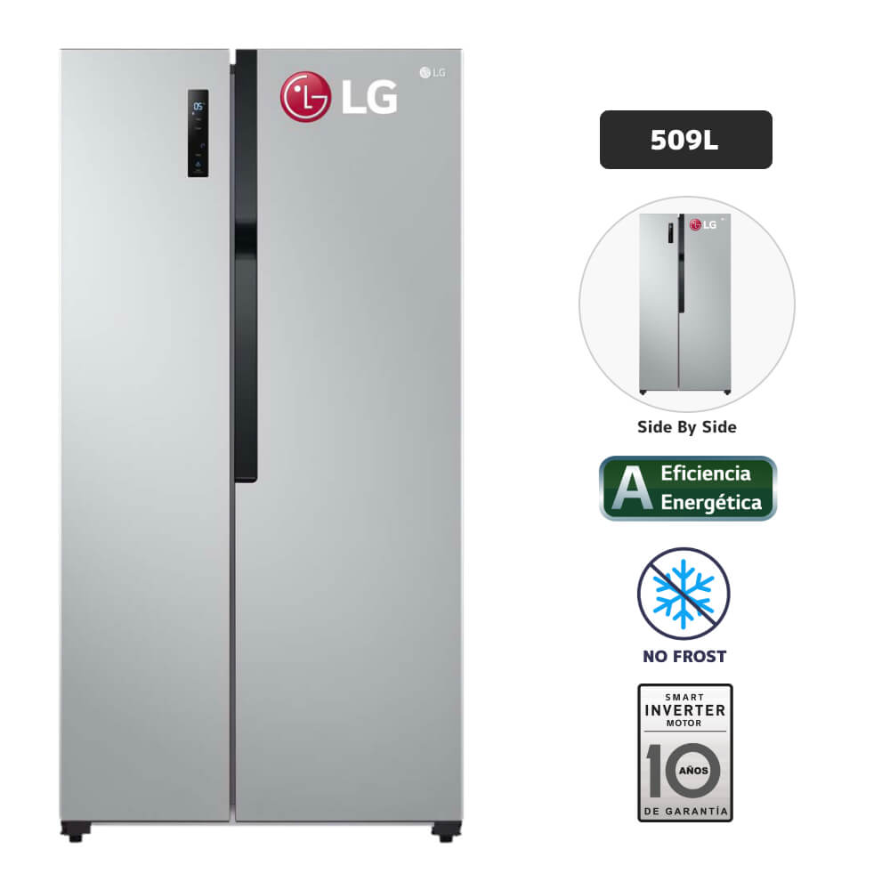 Refrigeradora LG 509L No Frost LS51BPP Plateado