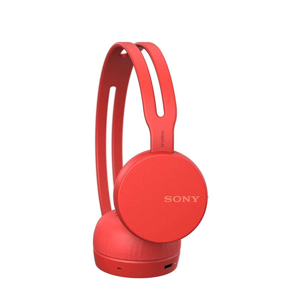 Audífono Sony WH-CH400 Bluetooth con NFC 20 Horas Color Rojo