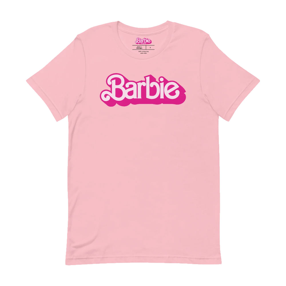 Barbie The Movie Logo Pink Tee S