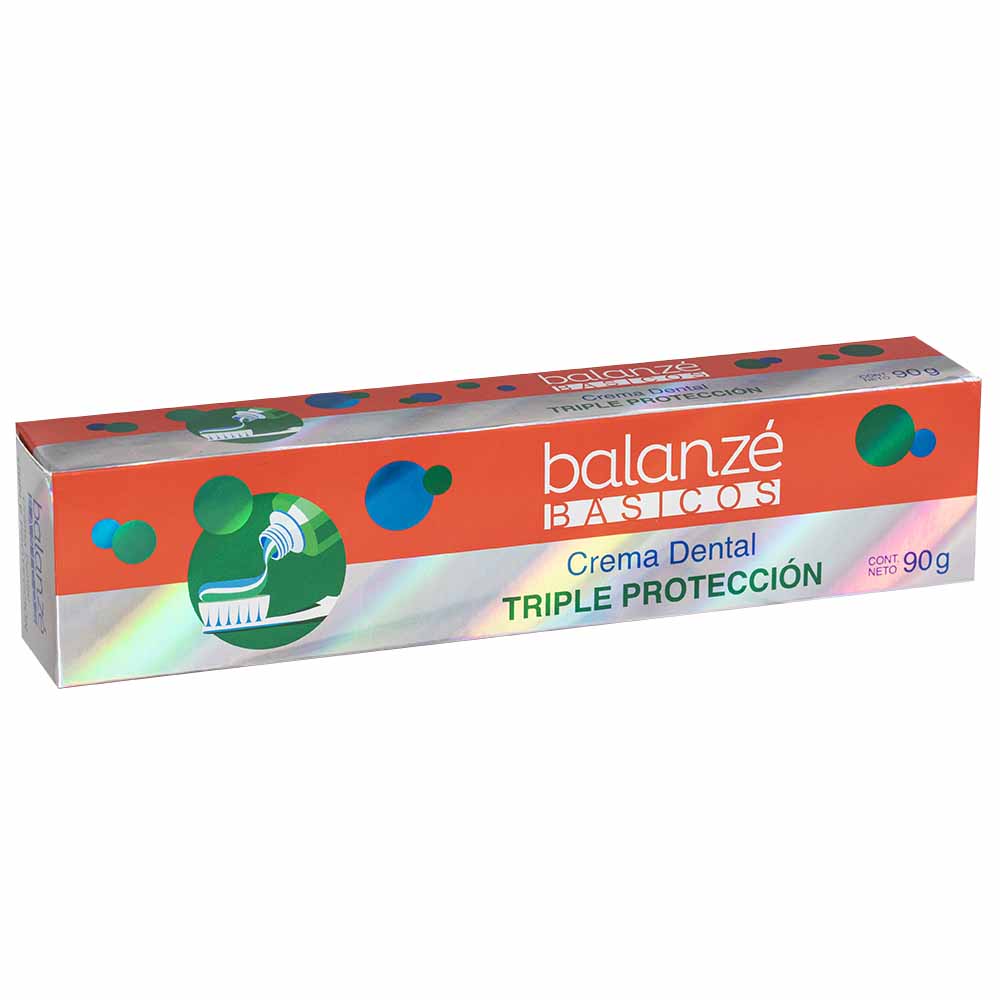 Pasta Dental BALANZÉ BÁSICOS Triple Protecciónn Tubo 90g