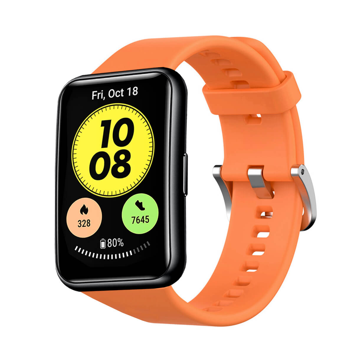 Correa Compatible Con Huawei Watch Fit Colores Naranja