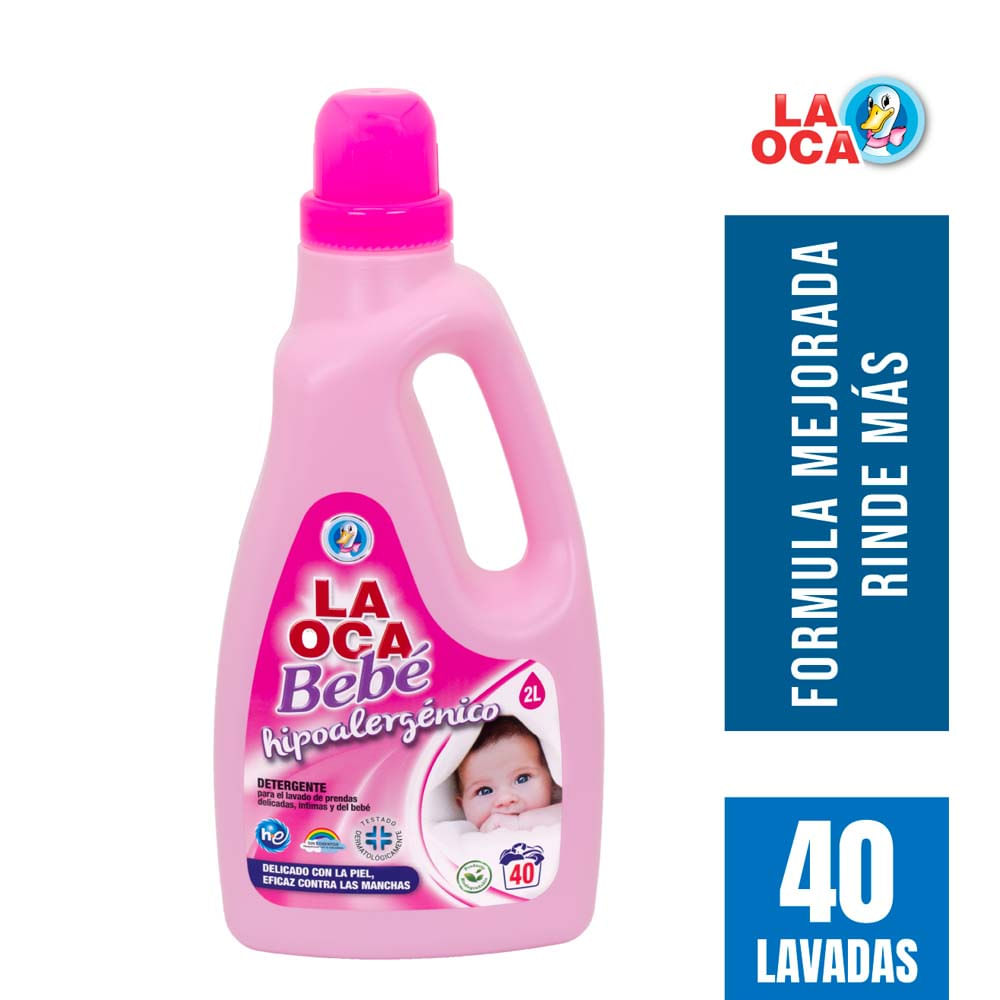 Detergente líquido LA OCA Ropa bebé y delicada Galonera 2L