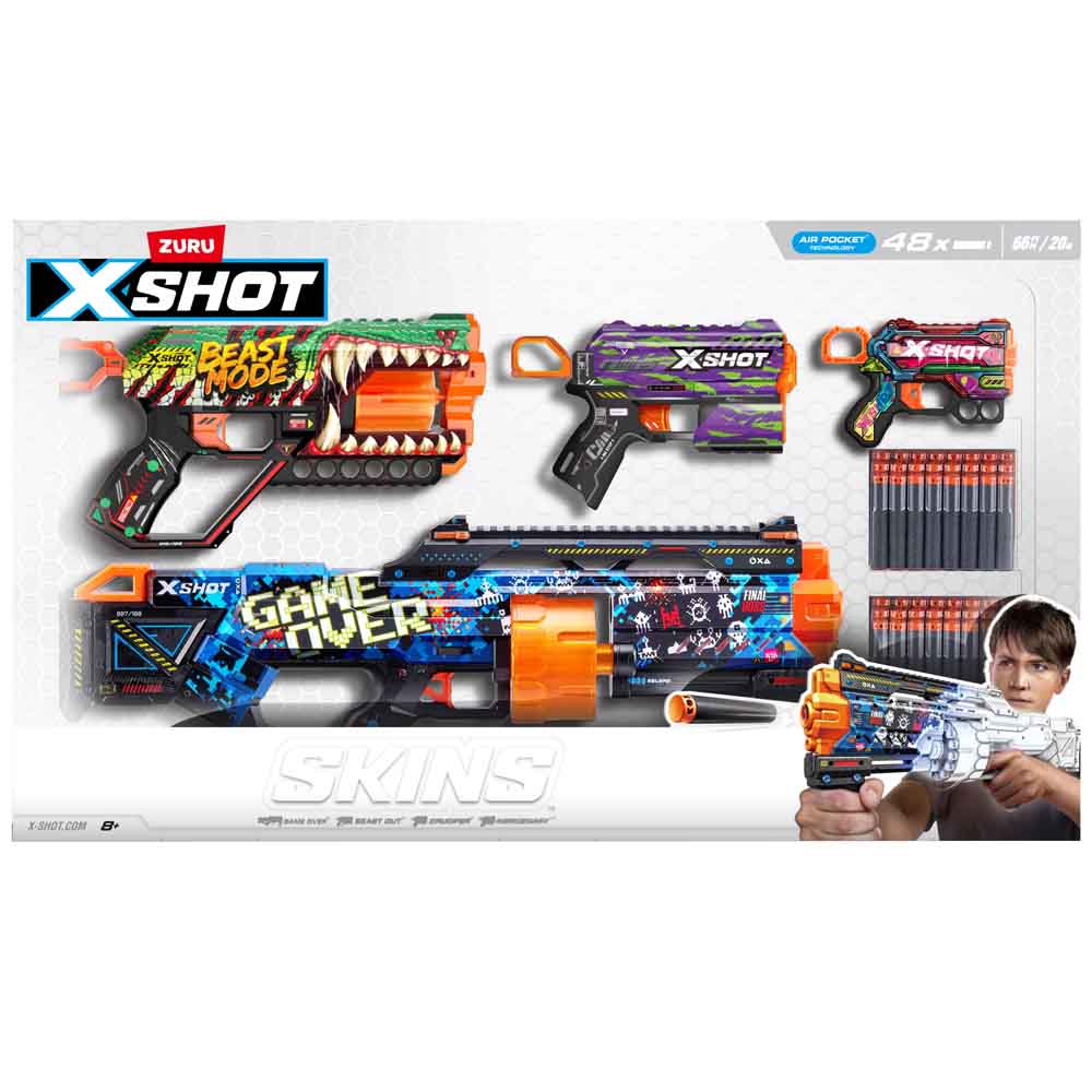 Pack X-SHOT Lanzadores de Dardos Skins 36573 4un