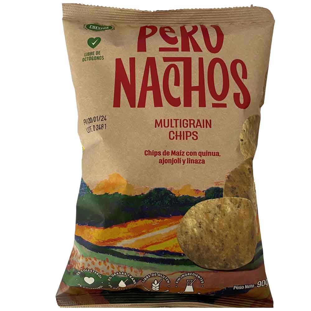 Chips de Maíz PERUNACHOS Multigrain Bolsa 90g