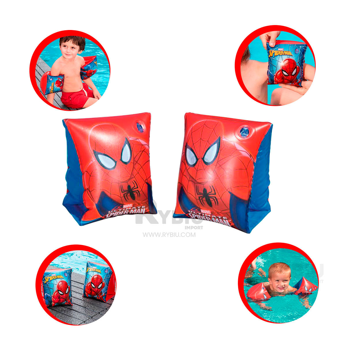 Bestway Flotador de Brazo Inflable Spiderman