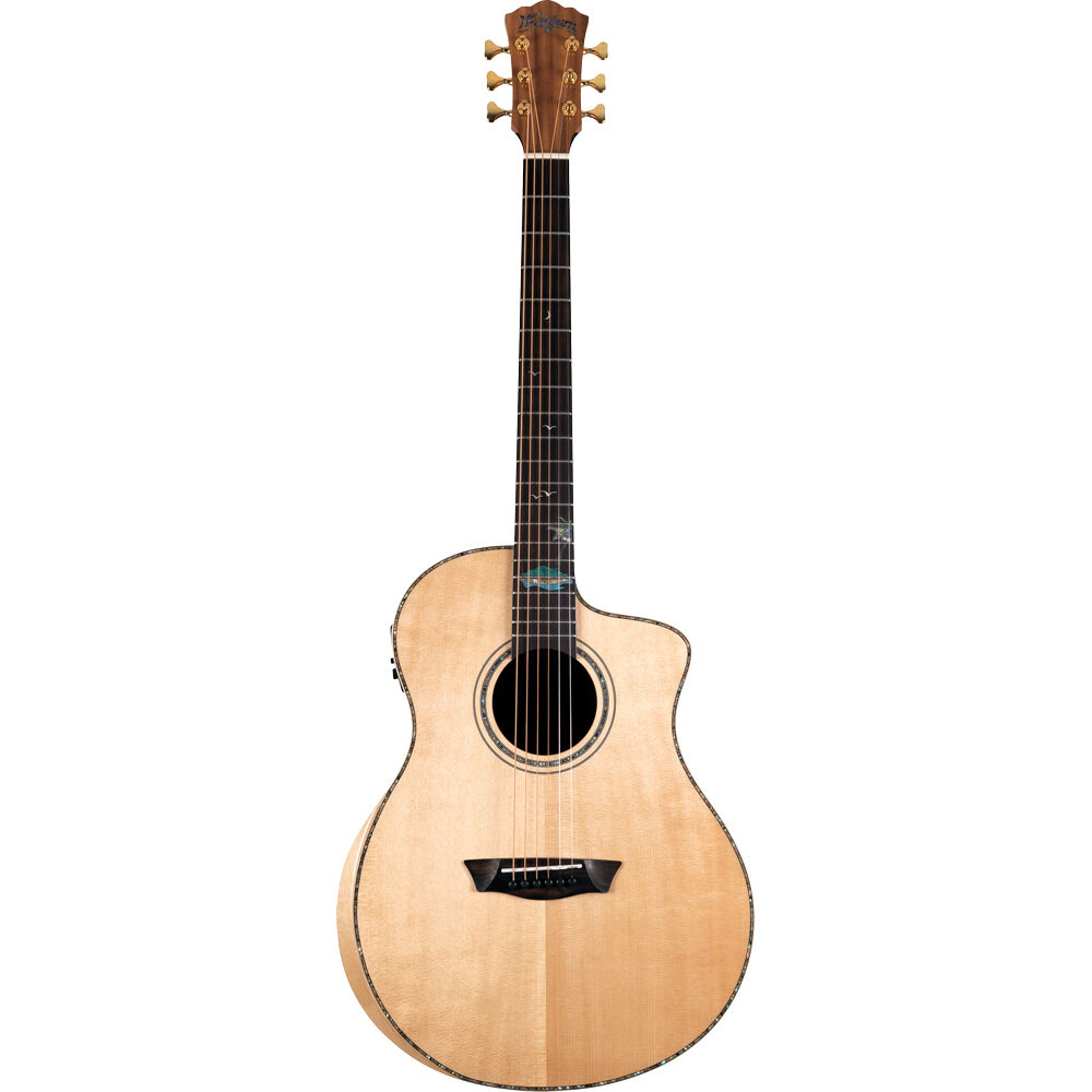Guitarra Acústica Híbrida Washburn Allure Sc56S Bella Tono Studio Acabado Natural Brillante
