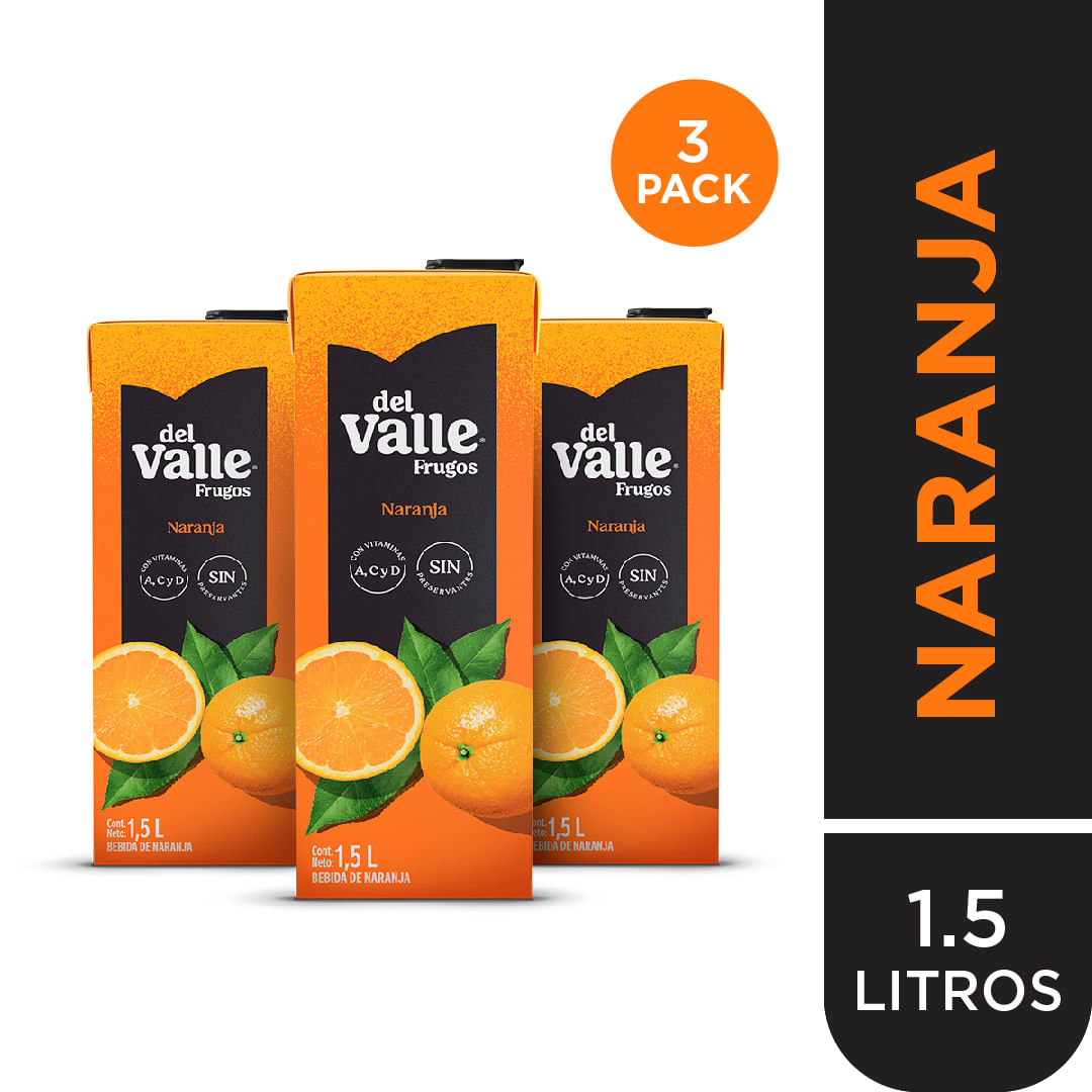 Pack Néctar FRUGOS Naranja 1.5L Caja 3un