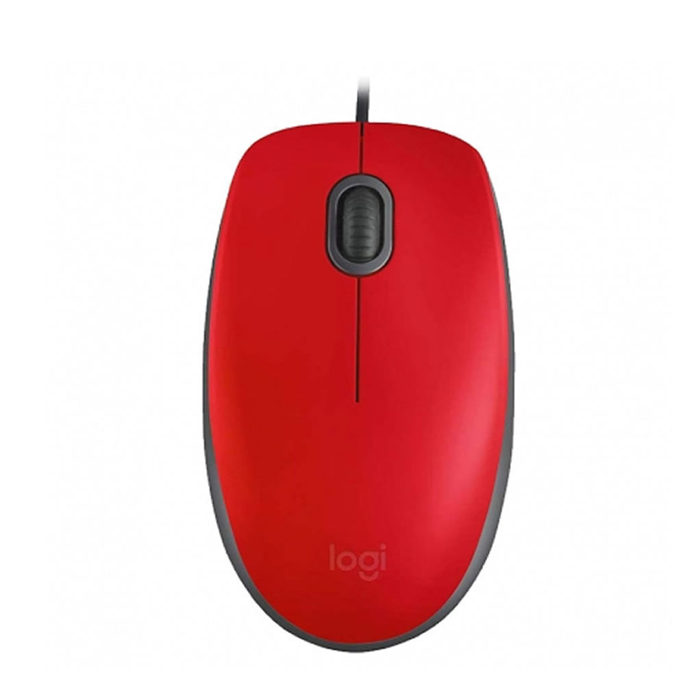 Mouse Logitech M110 Silent USB Red