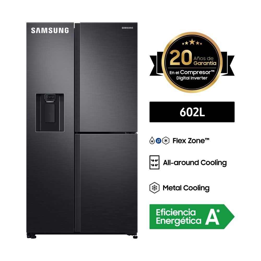 Refrigeradora No Frost Side by Side  RS65R5691B4/PE 602L  Black Edition