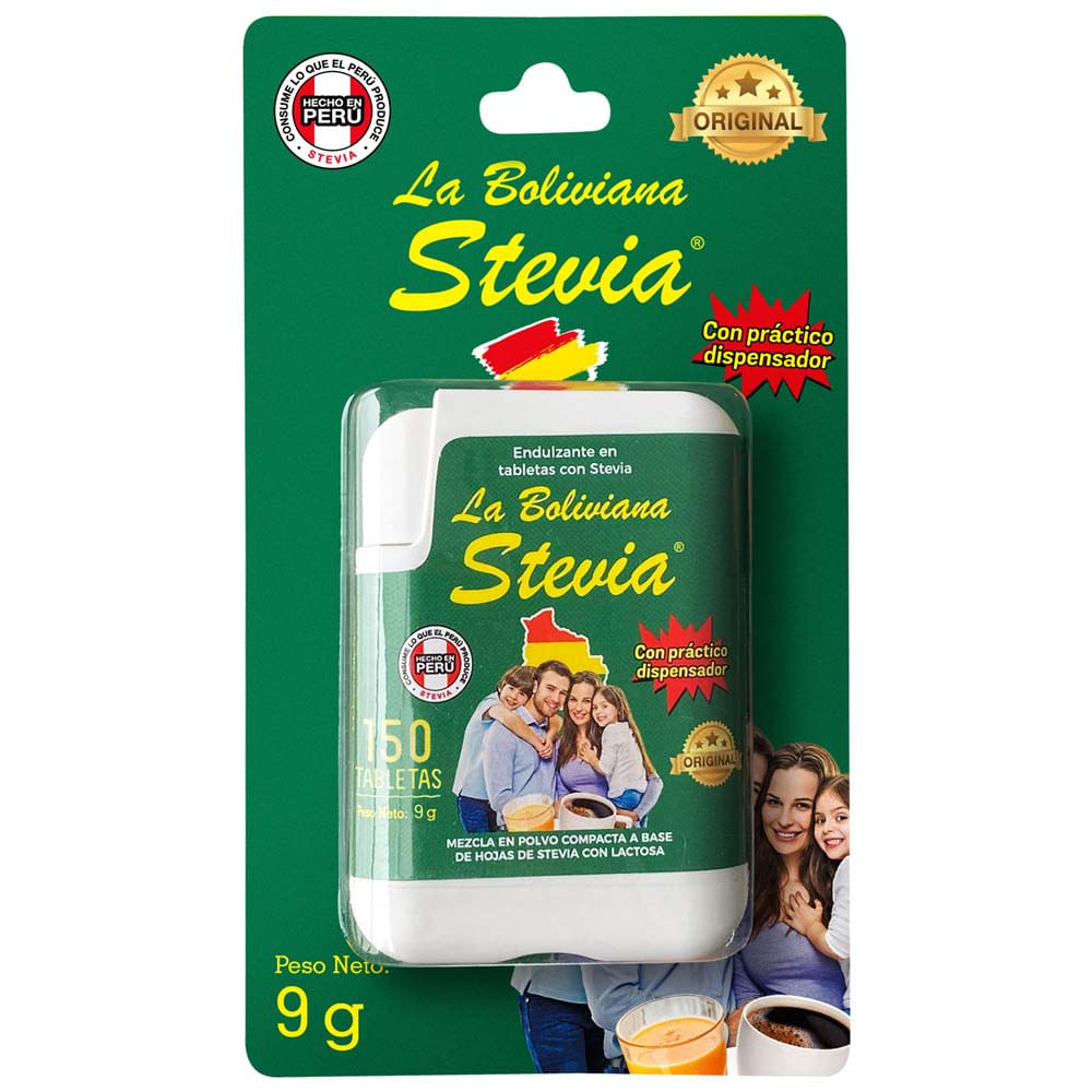 Endulzante Stevia LA BOLIVIANA Display 150 Tabletas
